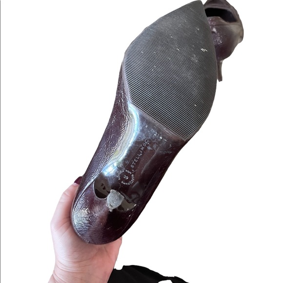 STELLA MCCARTNEY Dark brown pointy toe vegan pumps Size 39 - Picture 8 of 8